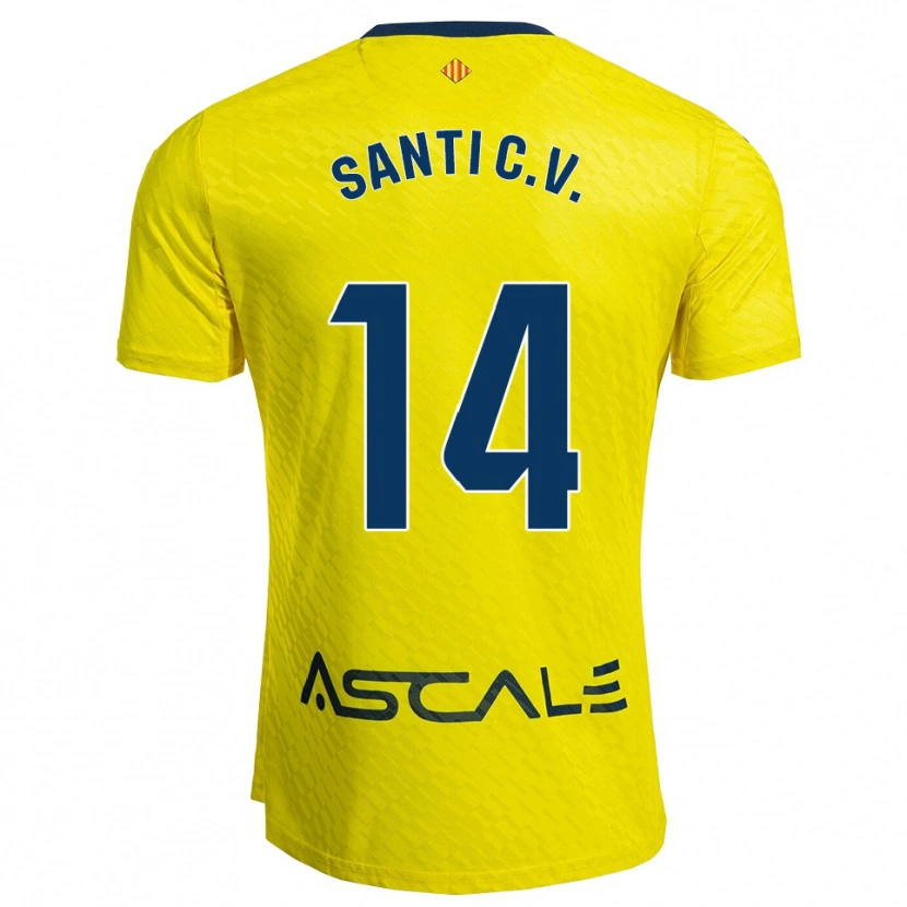 Danxen Women Santi Comesaña #14 Yellow Navy Home Jersey 2025/26 T-Shirt