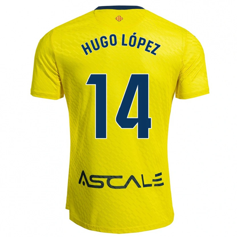 Danxen Women Hugo López #14 Yellow Navy Home Jersey 2025/26 T-Shirt