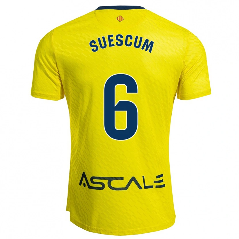 Danxen Women Hugo Suescum #6 Yellow Navy Home Jersey 2025/26 T-Shirt