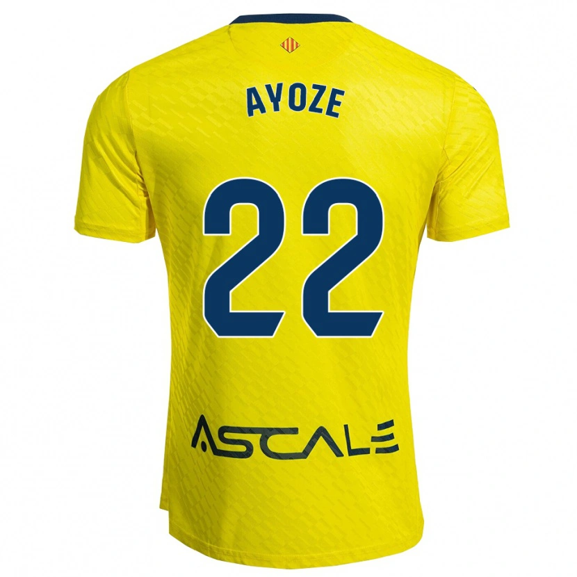 Danxen Women Ayoze Pérez #22 Yellow Navy Home Jersey 2025/26 T-Shirt