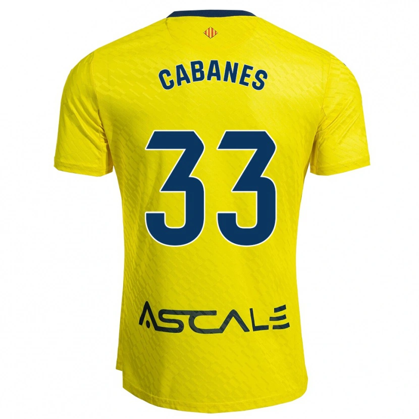 Danxen Women Pau Cabanes #33 Yellow Navy Home Jersey 2025/26 T-Shirt