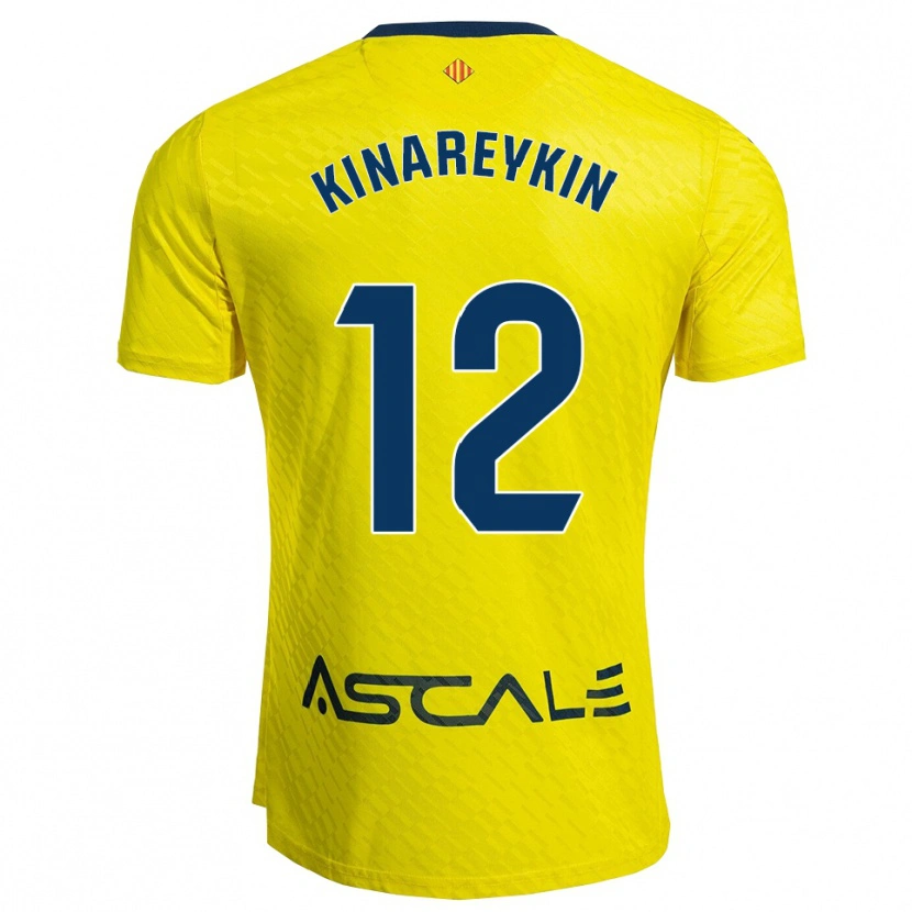 Danxen Women Yakiv Kinareykin #12 Yellow Navy Home Jersey 2025/26 T-Shirt