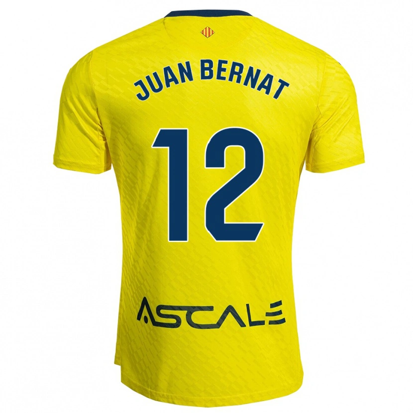 Danxen Women Juan Bernat #12 Yellow Navy Home Jersey 2025/26 T-Shirt