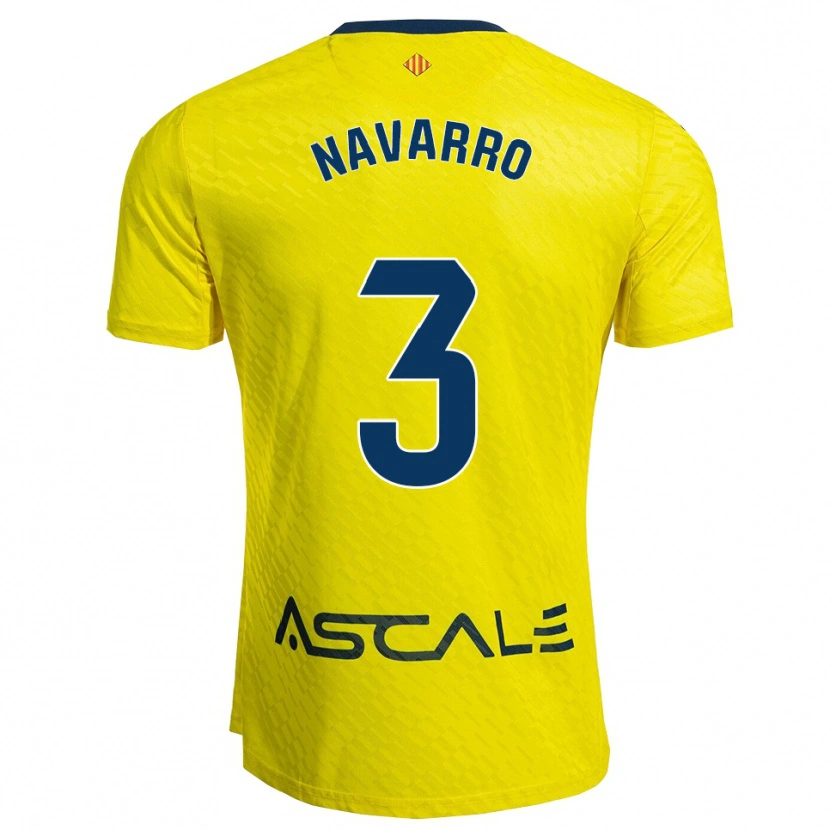 Danxen Women Pablo Navarro #3 Yellow Navy Home Jersey 2025/26 T-Shirt