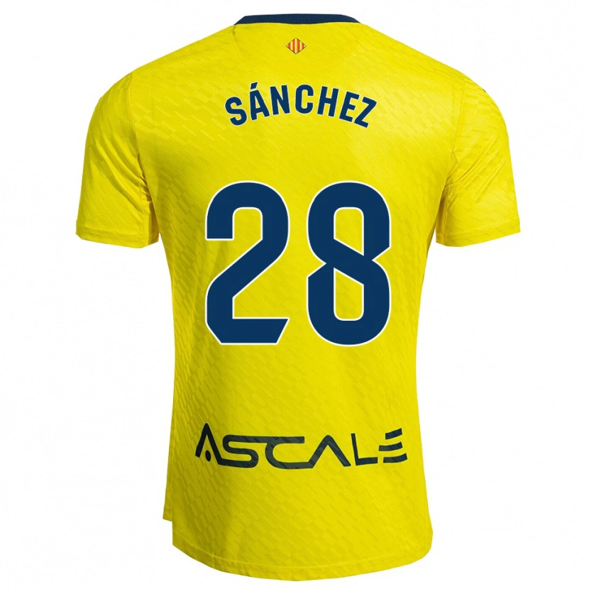 Danxen Women Joel Sánchez #28 Yellow Navy Home Jersey 2025/26 T-Shirt