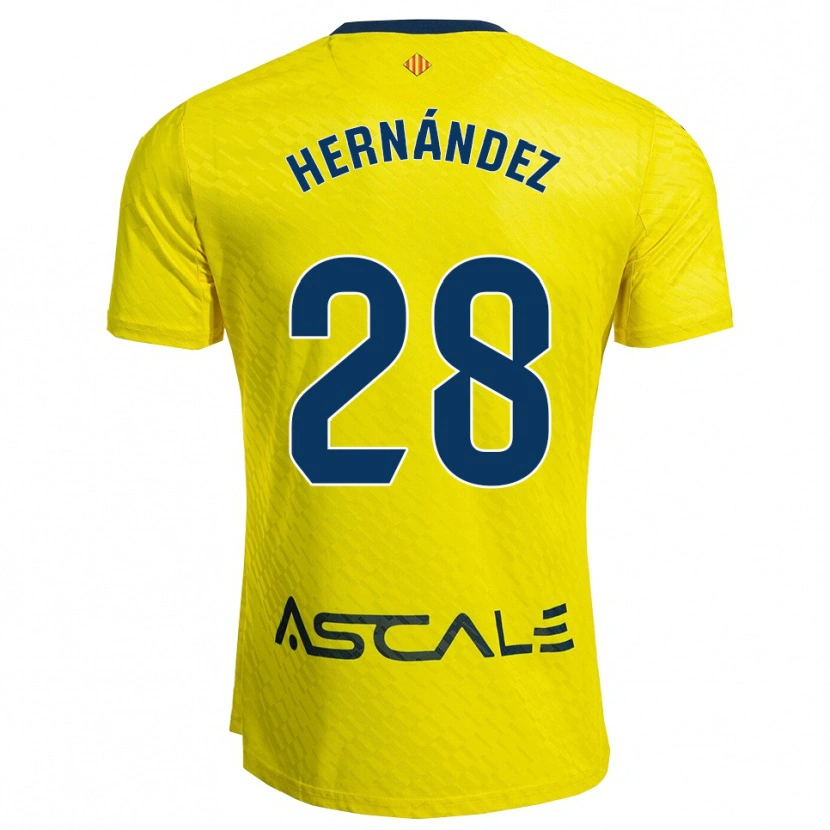 Danxen Women Gerard Hernández #28 Yellow Navy Home Jersey 2025/26 T-Shirt
