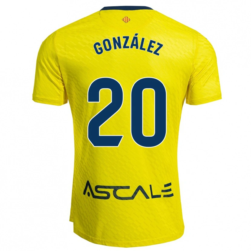Danxen Women Marcos González #20 Yellow Navy Home Jersey 2025/26 T-Shirt