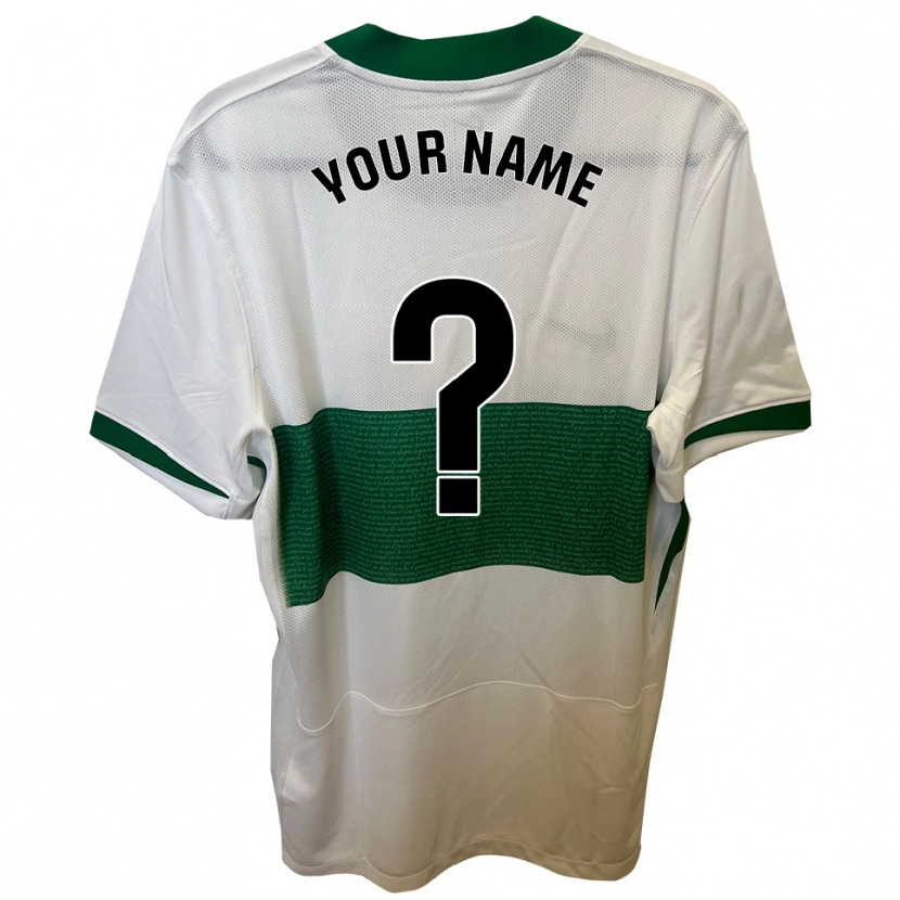 Danxen Women Your Name #0 White Green Home Jersey 2025/26 T-Shirt