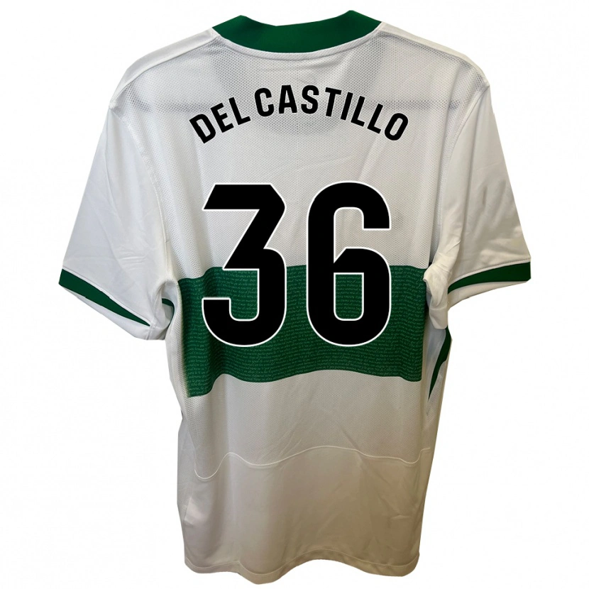 Danxen Women Gonzalo Del Castillo #36 White Green Home Jersey 2025/26 T-Shirt
