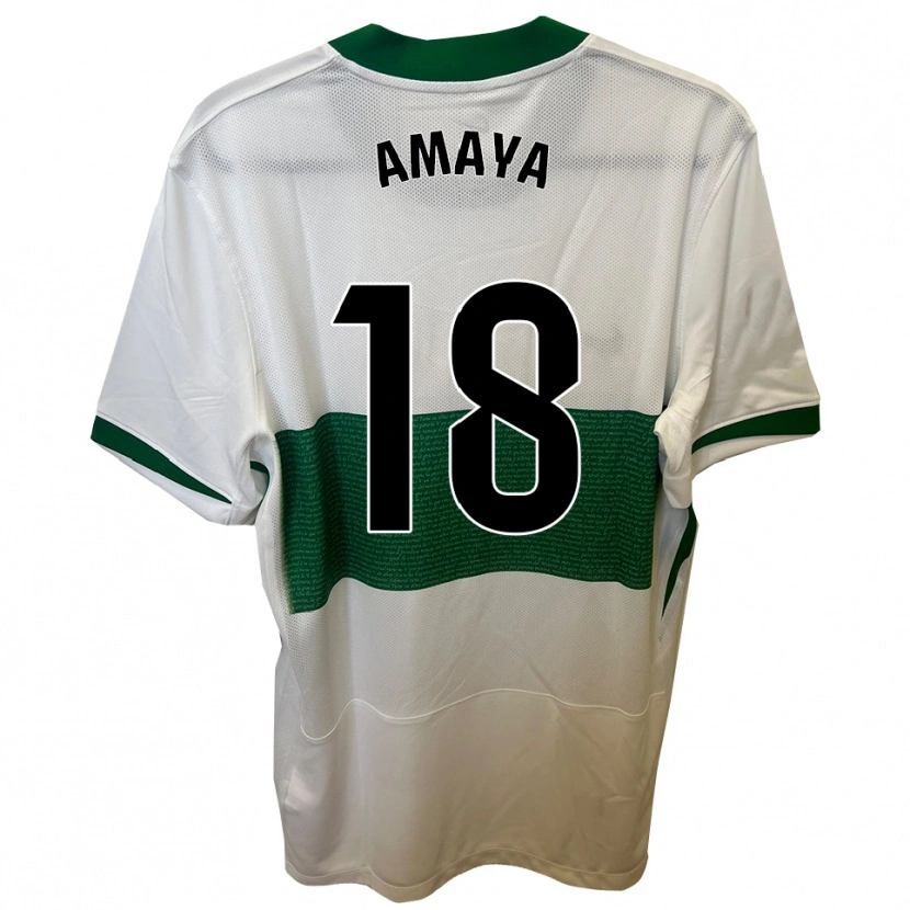 Danxen Women María Amaya #18 White Green Home Jersey 2025/26 T-Shirt