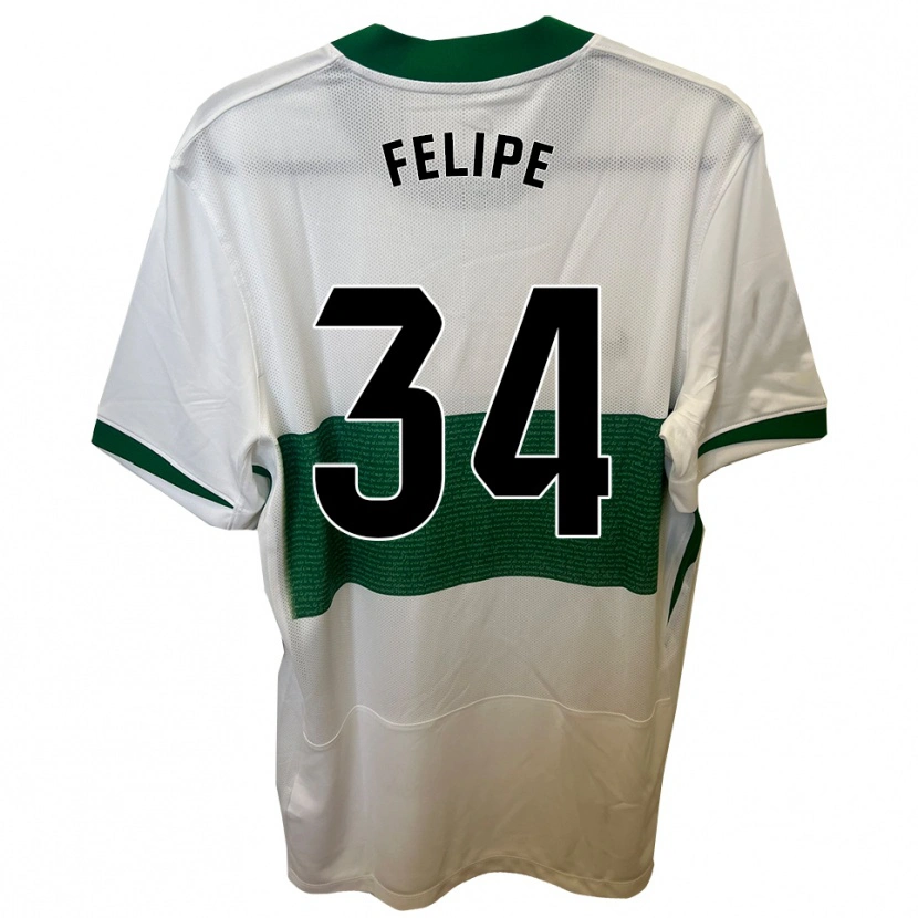 Danxen Women Pablo Felipe #34 White Green Home Jersey 2025/26 T-Shirt