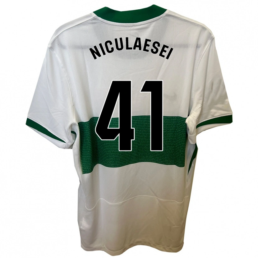 Danxen Women Albert Niculăesei #41 White Green Home Jersey 2025/26 T-Shirt