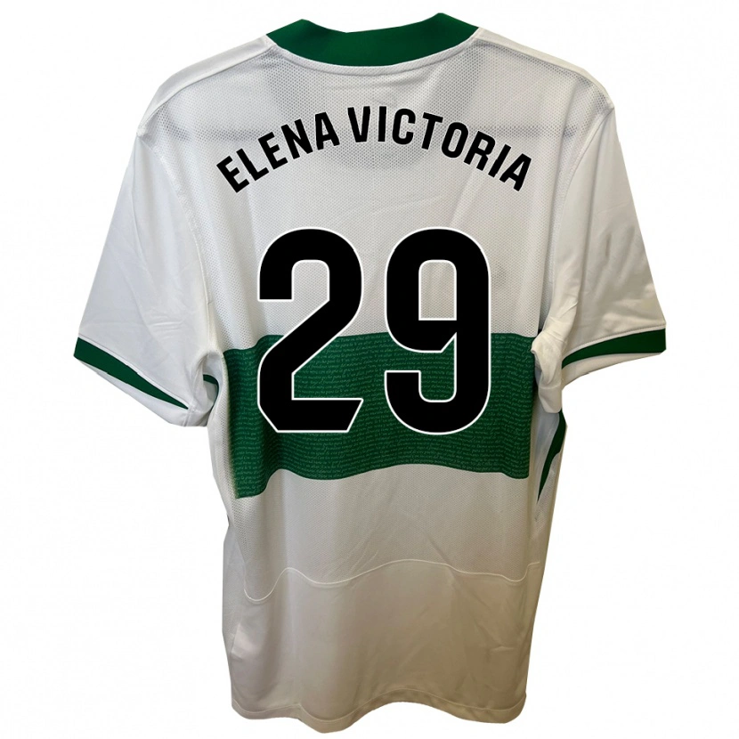 Danxen Women Elena Victoria Mas Berna #29 White Green Home Jersey 2025/26 T-Shirt