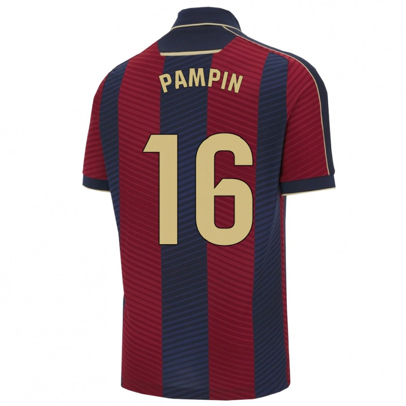 Danxen Women Diego Pampín #16 Red Navy Home Jersey 2025/26 T-Shirt