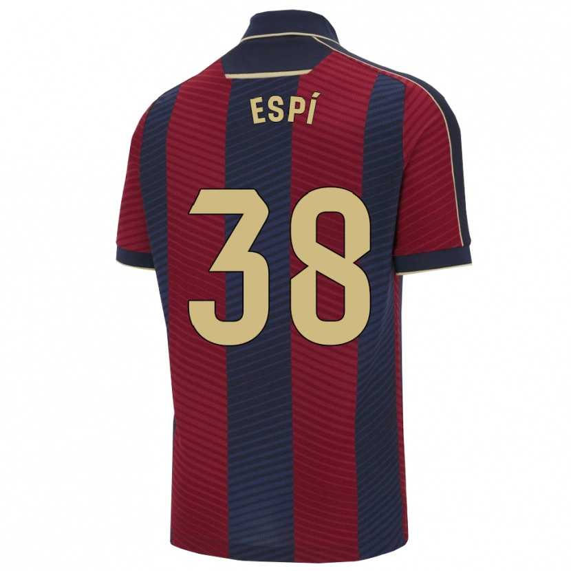 Danxen Women Carlos Espí #38 Red Navy Home Jersey 2025/26 T-Shirt
