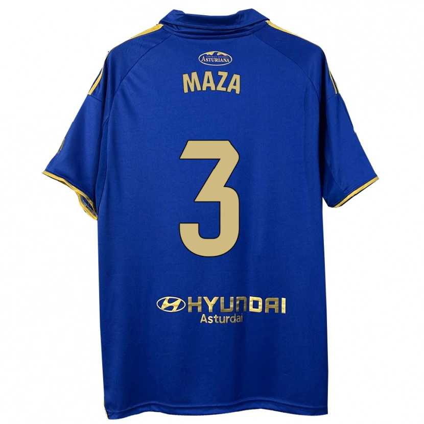 Danxen Women Óscar Maza #3 Blue Gold Home Jersey 2025/26 T-Shirt