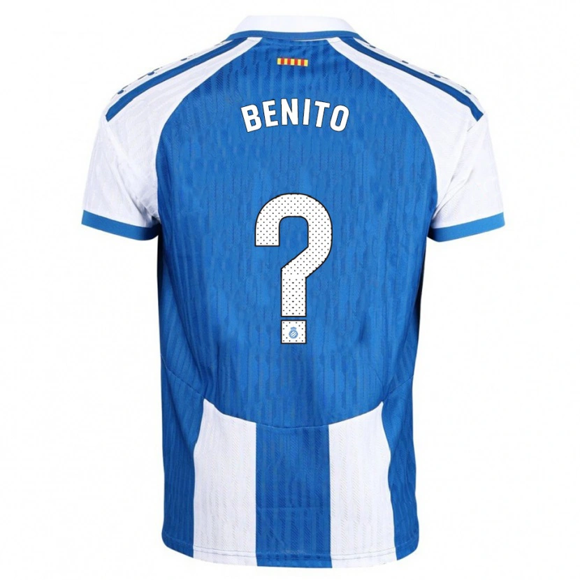 Danxen Women Adrià Benito #0 Blue White Home Jersey 2025/26 T-Shirt