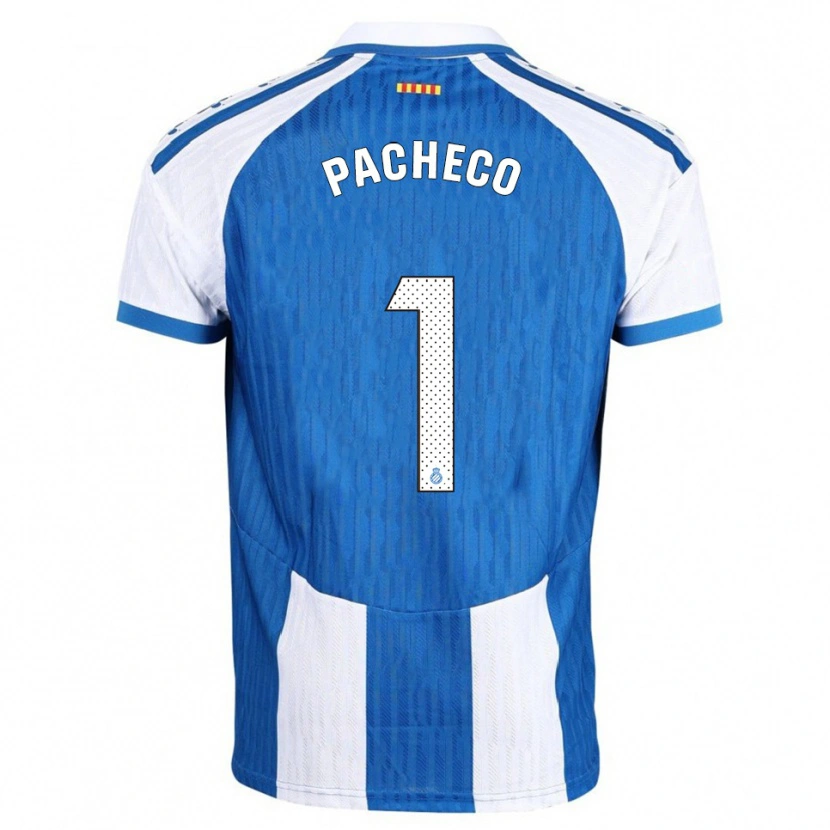 Danxen Women Álvaro Pacheco #1 Blue White Home Jersey 2025/26 T-Shirt