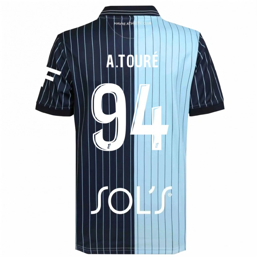 Danxen Women Abdoulaye Touré #94 Navy Sky Blue Home Jersey 2025/26 T-Shirt