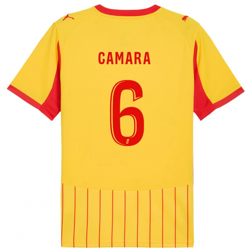 Danxen Women Mamadou Camara #6 Yellow Red Home Jersey 2025/26 T-Shirt
