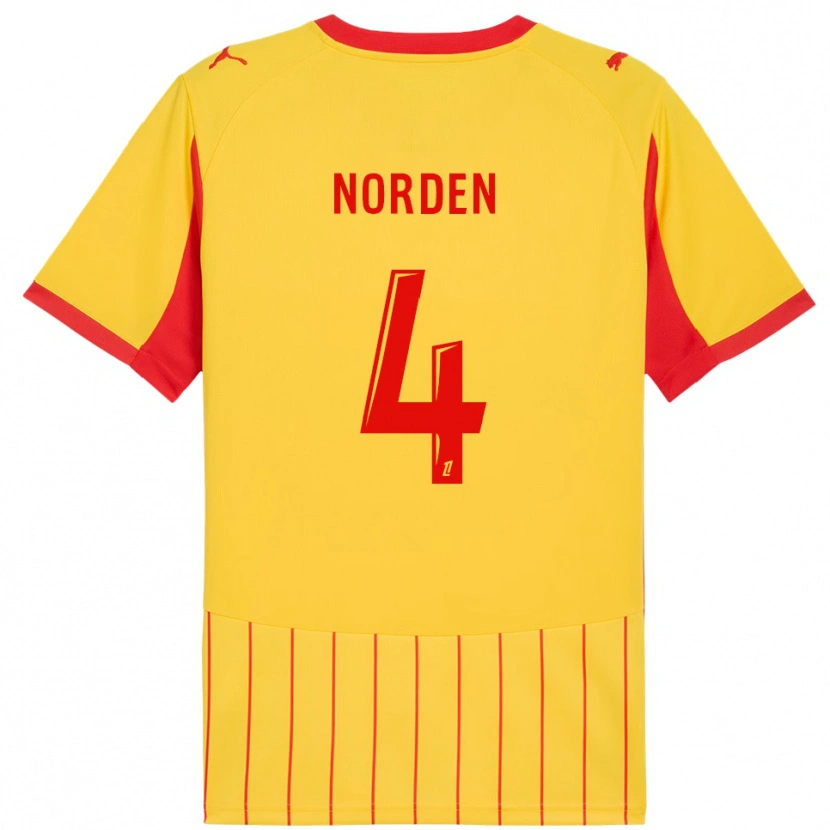 Danxen Women Doreen Norden #4 Yellow Red Home Jersey 2025/26 T-Shirt