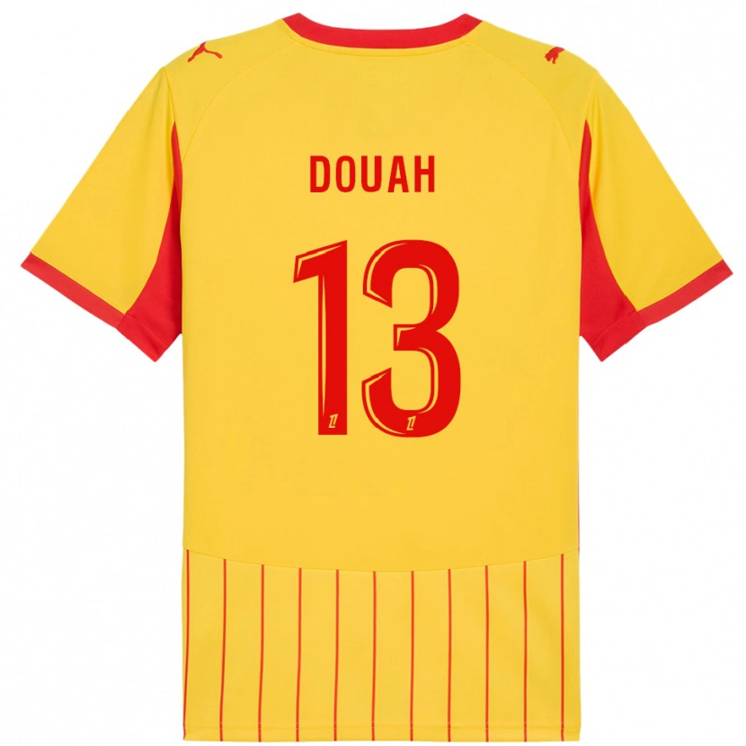 Danxen Women Chemssedine Douah #13 Yellow Red Home Jersey 2025/26 T-Shirt