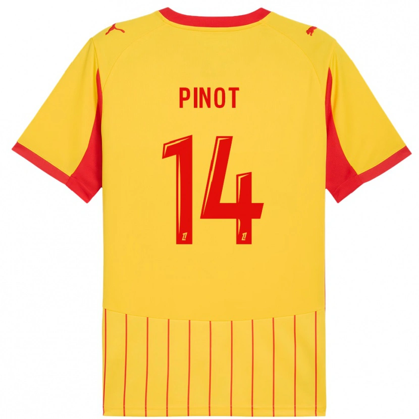 Danxen Women Laurine Pinot #14 Yellow Red Home Jersey 2025/26 T-Shirt