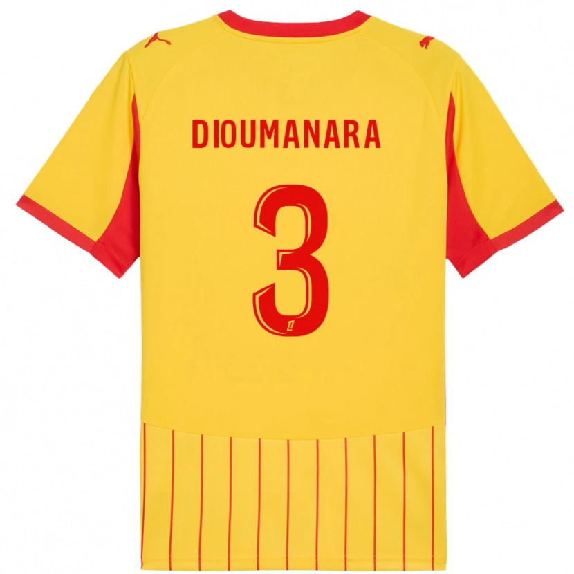 Danxen Women Sidi Dioumanara #3 Yellow Red Home Jersey 2025/26 T-Shirt