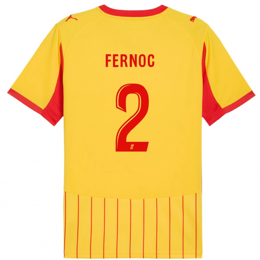 Danxen Women Djulian Fernoc #2 Yellow Red Home Jersey 2025/26 T-Shirt