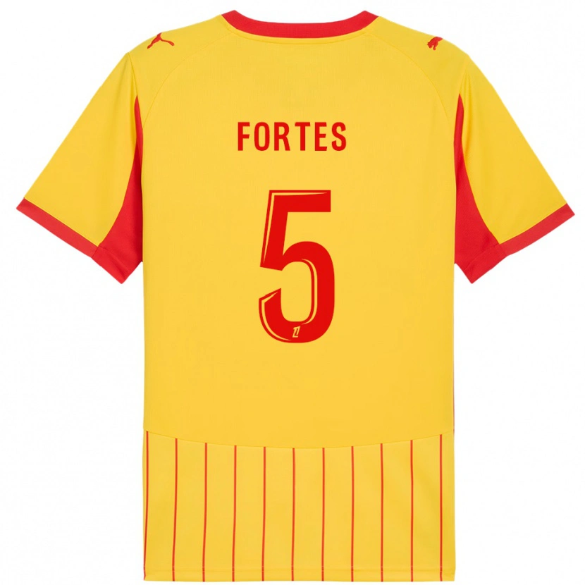 Danxen Women Steven Fortes #5 Yellow Red Home Jersey 2025/26 T-Shirt