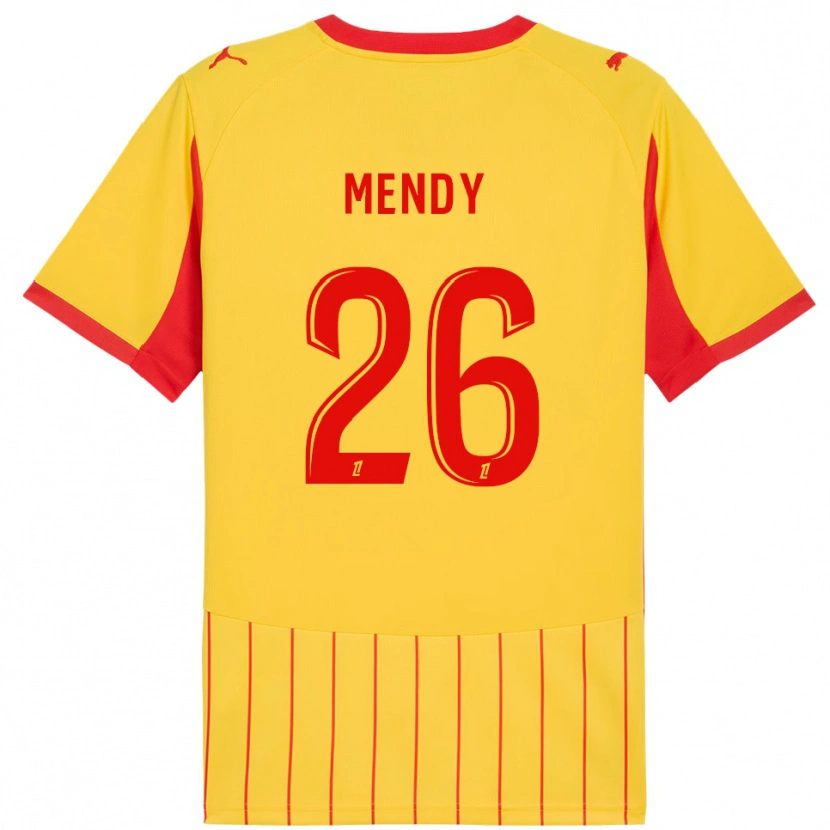 Danxen Women Nampalys Mendy #26 Yellow Red Home Jersey 2025/26 T-Shirt