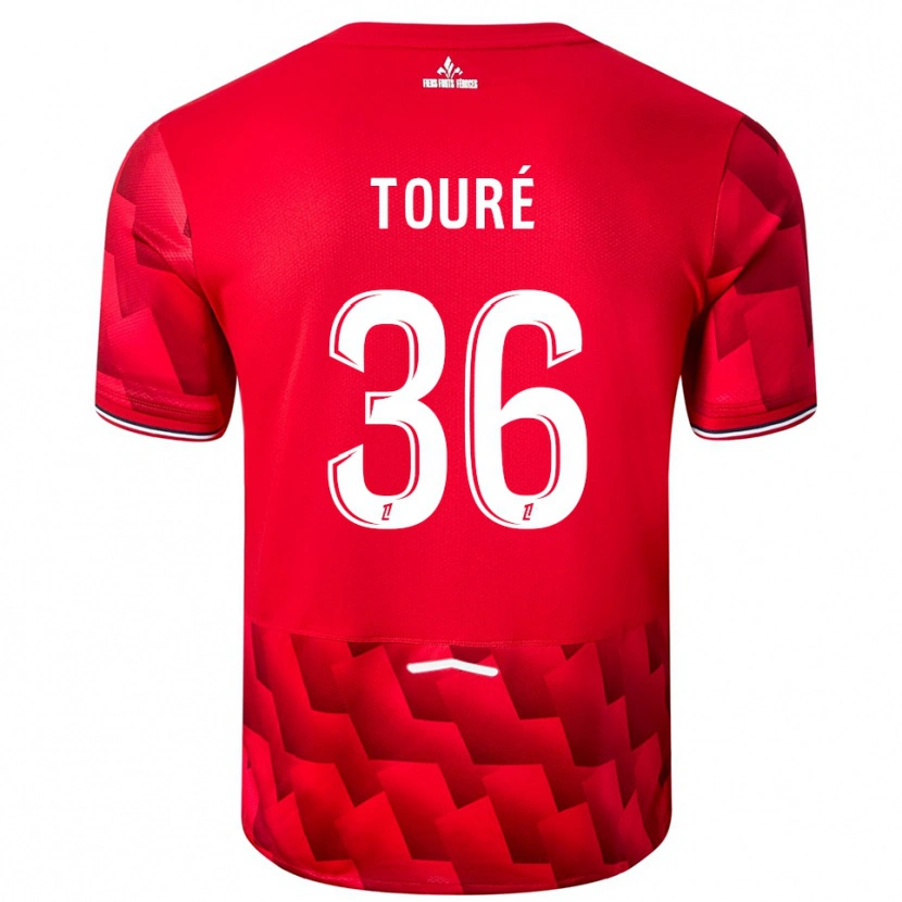 Danxen Women Ousmane Touré #36 Red White Home Jersey 2025/26 T-Shirt