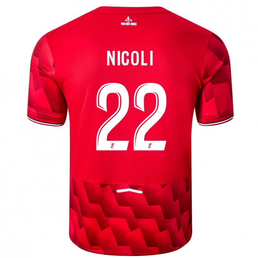Danxen Women Morgane Nicoli #22 Red White Home Jersey 2025/26 T-Shirt