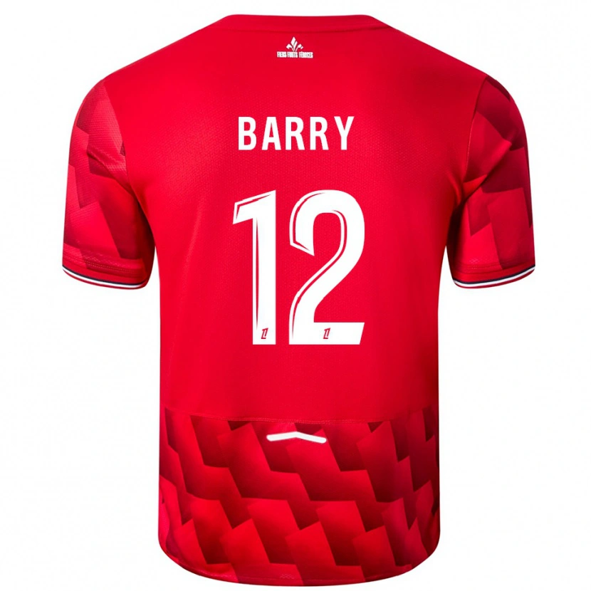 Danxen Women Léo Barry #12 Red White Home Jersey 2025/26 T-Shirt