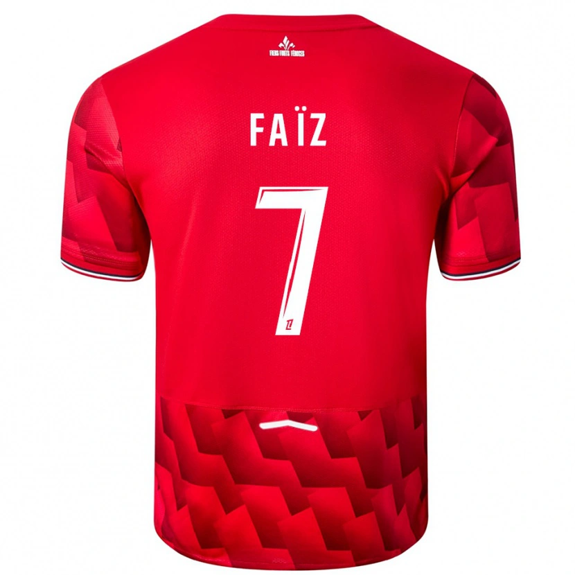 Danxen Women Adame Faïz #7 Red White Home Jersey 2025/26 T-Shirt
