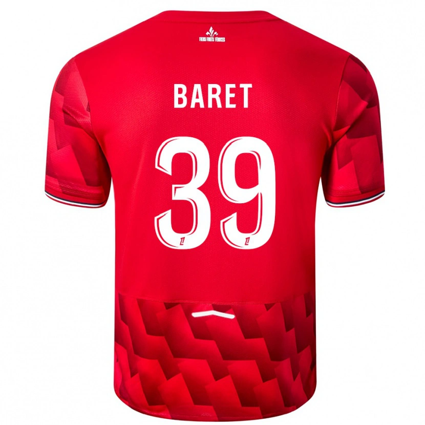 Danxen Women Lilian Baret #39 Red White Home Jersey 2025/26 T-Shirt