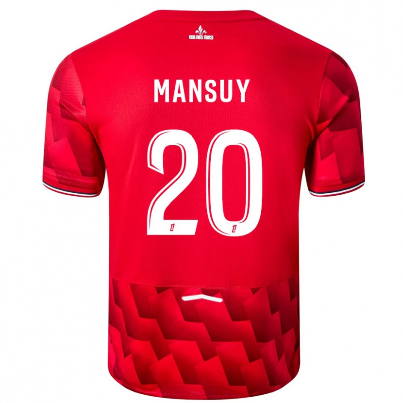 Danxen Women Heloise Mansuy #20 Red White Home Jersey 2025/26 T-Shirt