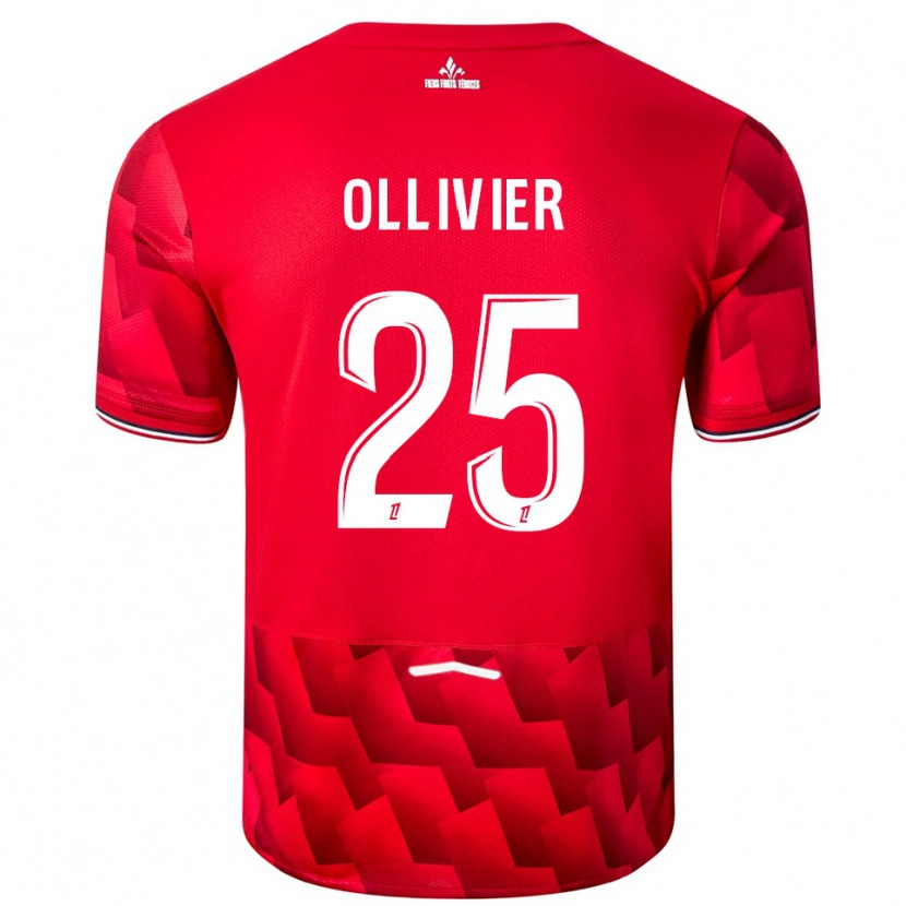 Danxen Women Agathe Ollivier #25 Red White Home Jersey 2025/26 T-Shirt
