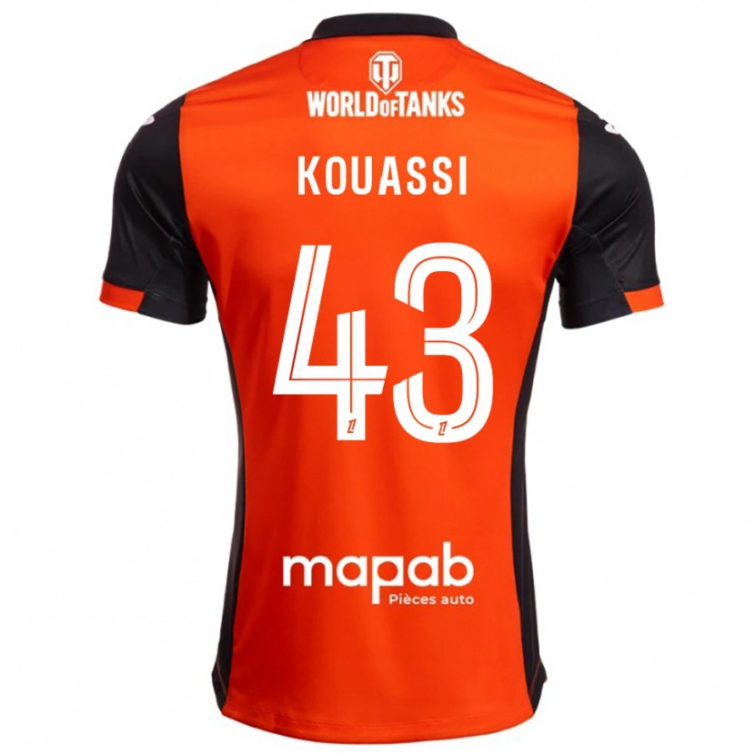 Danxen Women Arsène Kouassi #43 Black Orange Home Jersey 2025/26 T-Shirt