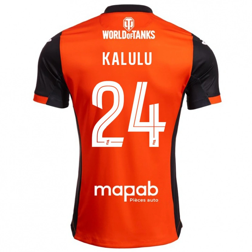Danxen Women Gédéon Kalulu #24 Black Orange Home Jersey 2025/26 T-Shirt