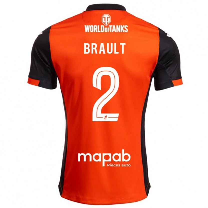 Danxen Women Matis Brault #2 Black Orange Home Jersey 2025/26 T-Shirt