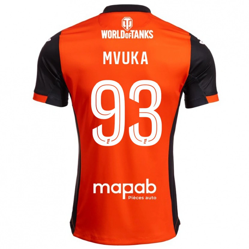 Danxen Women Joel Mvuka #93 Black Orange Home Jersey 2025/26 T-Shirt
