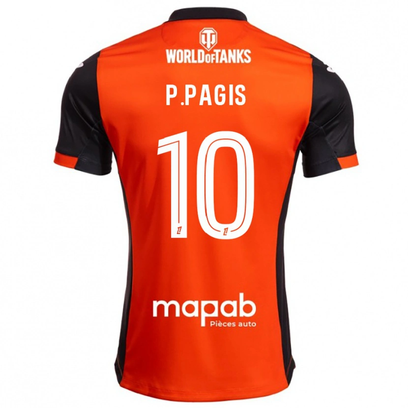 Danxen Women Pablo Pagis #10 Black Orange Home Jersey 2025/26 T-Shirt