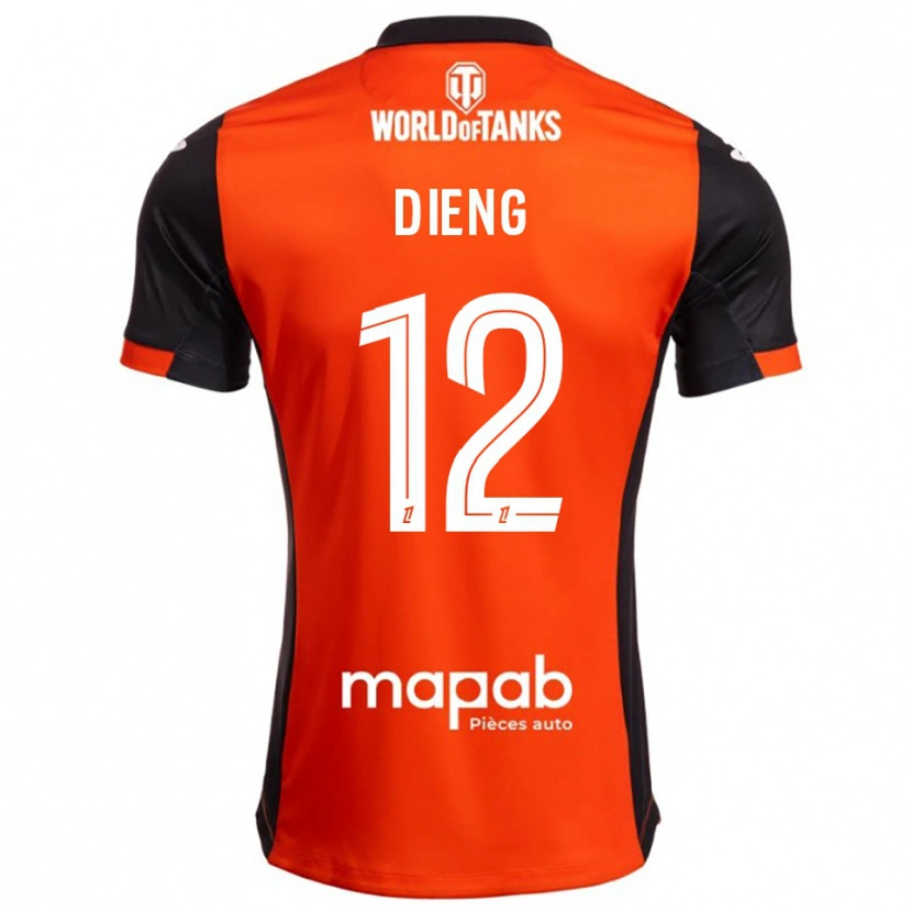 Danxen Women Bamba Dieng #12 Black Orange Home Jersey 2025/26 T-Shirt