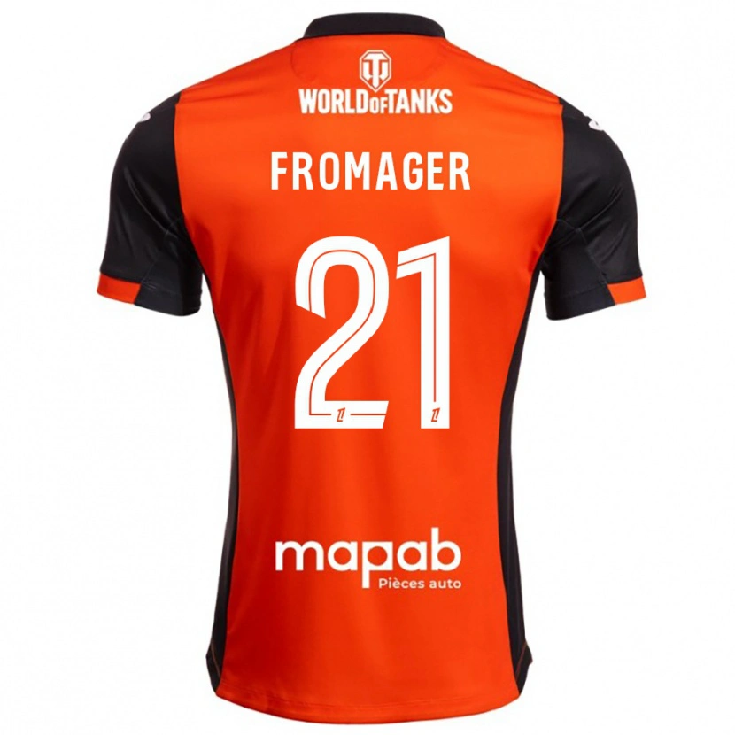 Danxen Women Côme Fromager #21 Black Orange Home Jersey 2025/26 T-Shirt