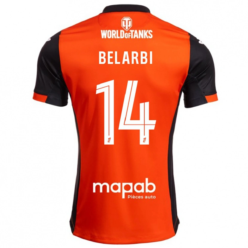 Danxen Women Sohaib Belarbi #14 Black Orange Home Jersey 2025/26 T-Shirt