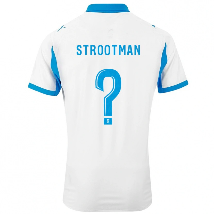 Danxen Women Kevin Strootman #0 White Sky Blue Home Jersey 2025/26 T-Shirt