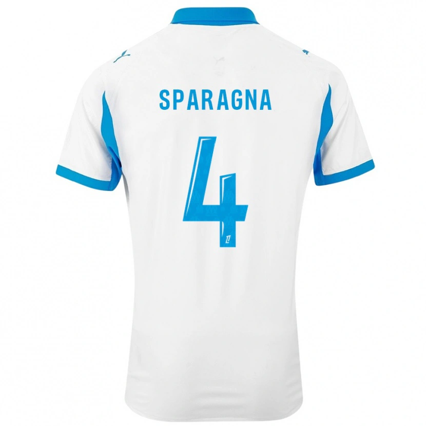 Danxen Women Stéphane Sparagna #4 White Sky Blue Home Jersey 2025/26 T-Shirt