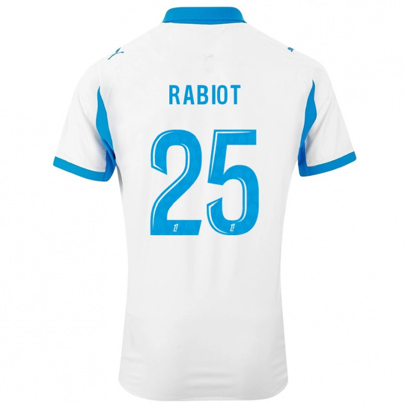 Danxen Women Adrien Rabiot #25 White Sky Blue Home Jersey 2025/26 T-Shirt