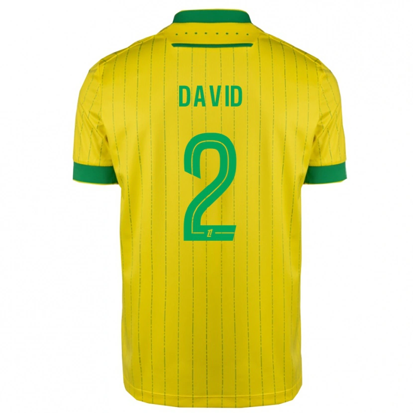Danxen Women Timothé David #2 Yellow Green Home Jersey 2025/26 T-Shirt